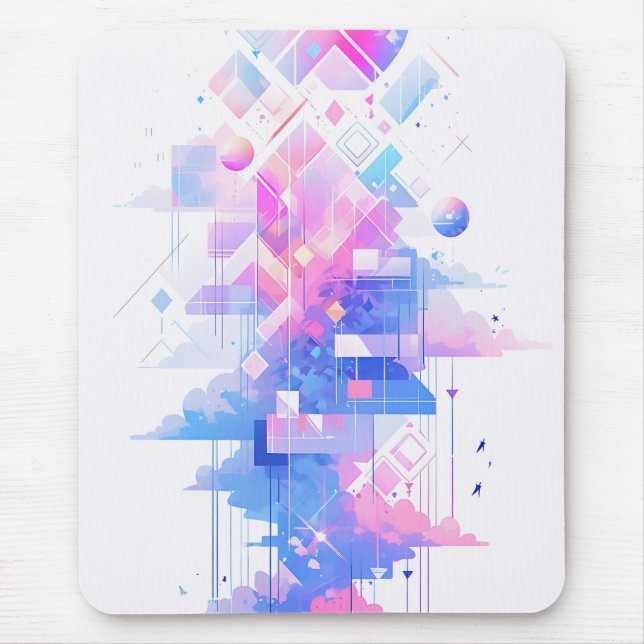 Mousepad Cenário Geométrico Sonhador do Céu (Frente)