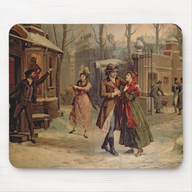 Mousepad Cenário para a cena com Mimi e Rodolfo (Frente)