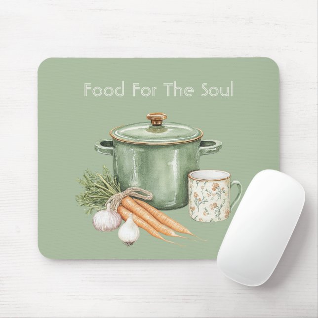 Mousepad Cenouras de Panela Verde   (Com mouse)