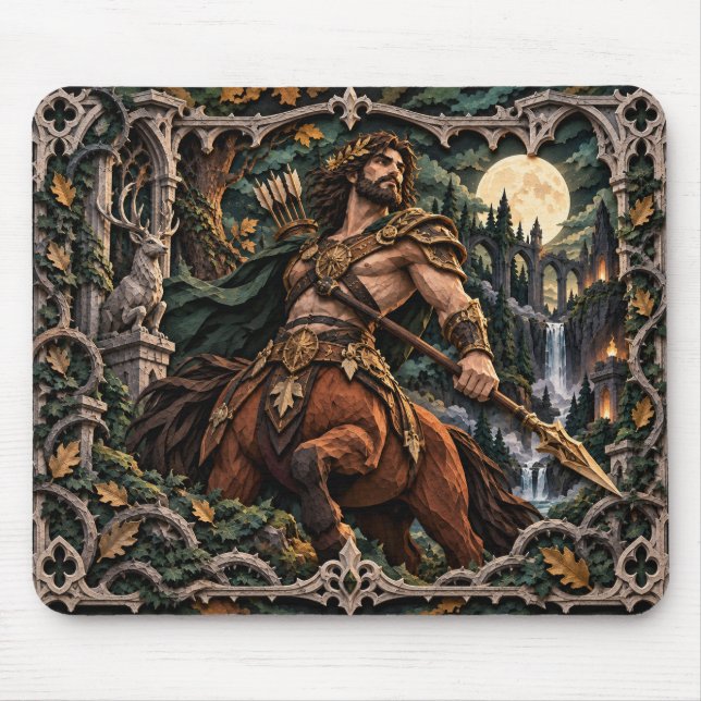 Mousepad Centauro, Monstro de Corte de Papel (Frente)