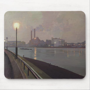 Mousepad Central eléctrica de Chelsea em a noite