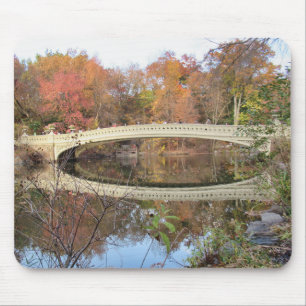 Mousepad Central Park em Reflexões do outono e Ponte do Ar