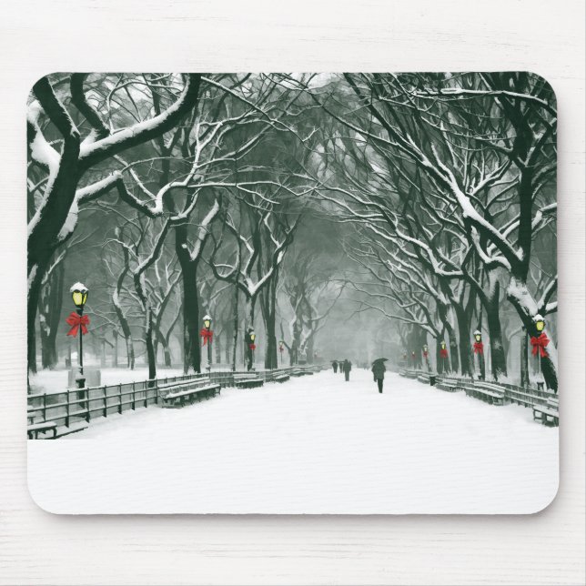 Mousepad Central Park Snowy Path (Frente)