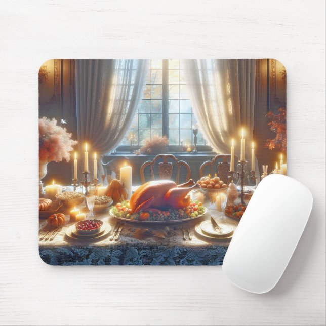Mousepad Centro de Mesa do Peru de Ação de Graças (Com mouse)