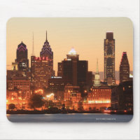 Centro Philadelphia, Pensilvânia ao pôr do sol