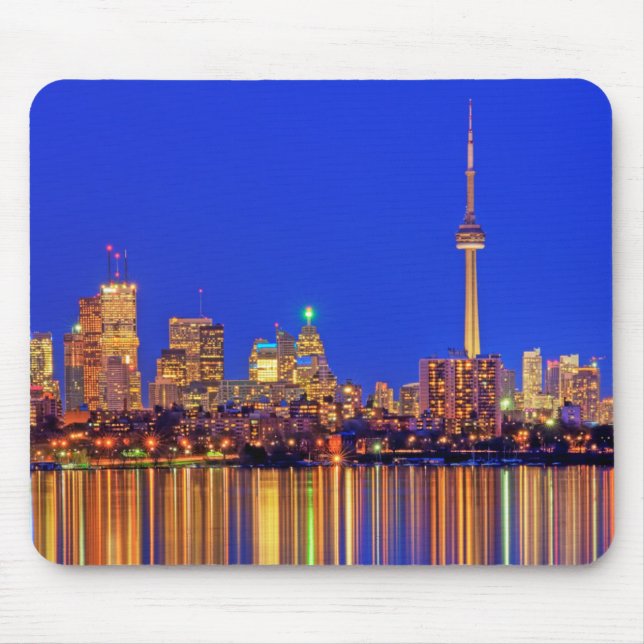 Mousepad Centro Toronto no horizonte à noite (Frente)