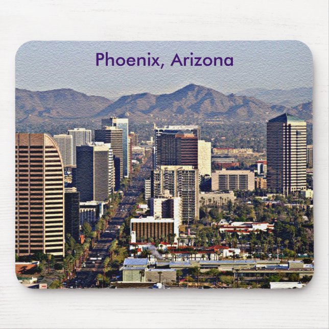 Mousepad Centro View of Phoenix, Arizona (Frente)