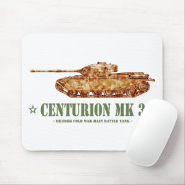 Mousepad Centurion MK 3 Tanque britânico MBT da Guerra Fria