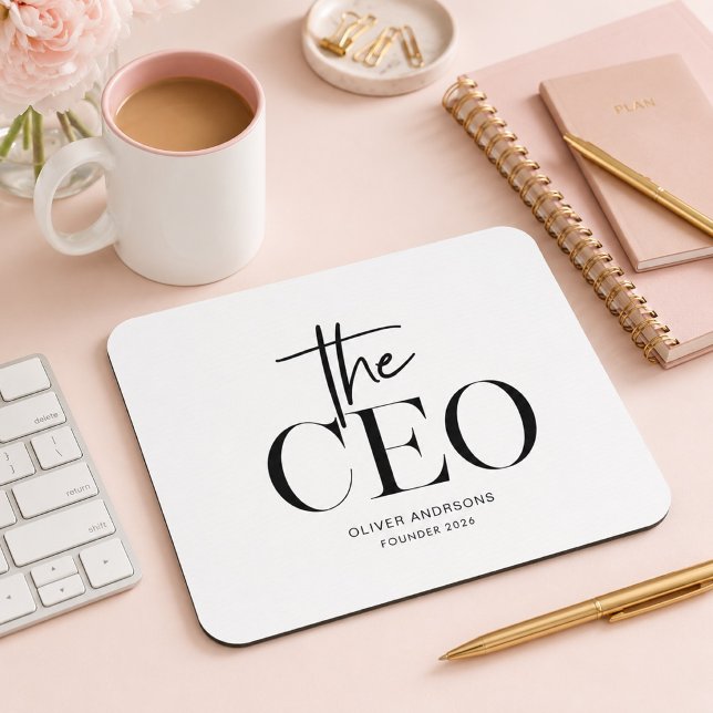 Mousepad CEO Minimalista Moderno Personalizado (Criador carregado)