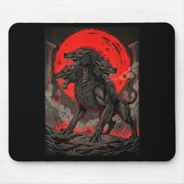 Mousepad Cérbero submundo mitologia grega cão do inferno ou (Frente)