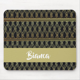 Mousepad Cerca Dourada de preto