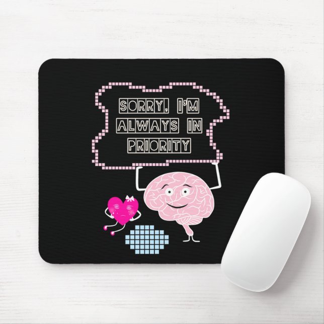 Mousepad Cérebro com coração (Com mouse)