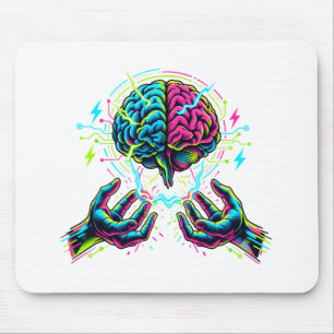Mousepad Cérebro de Circuito Cibernético Engenharia Elétric