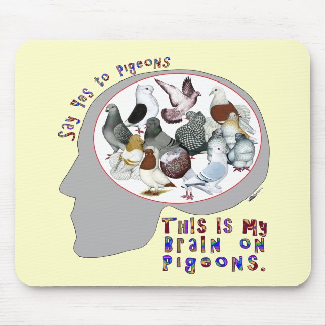 Mousepad Cérebro Em Pombos (Frente)