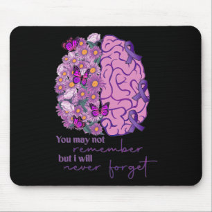 Mousepad Cérebro Floral Não Lembra Nunca Esquecer Heimerhei