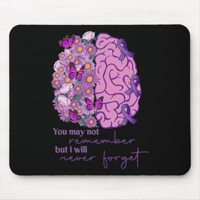 Mousepad Cérebro Floral Não Lembra Nunca Esquecer Heimerhei (Frente)