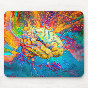 Mousepad Cérebro psicadélico