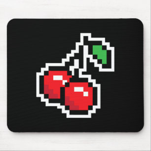 Mousepad Cerejas Pixel Fantasia de Halloween de Video Game 