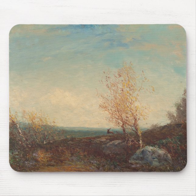Mousepad Cerf Dans La Forêt De Fontainebleau Félix Ziem (Frente)