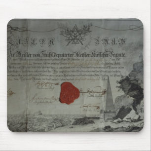 Mousepad Certificado emitido pelo mestre Worshipful