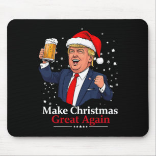 Mousepad Cerveja Bebendo Engraçada Faz Natal 2024 Grande