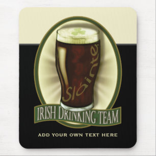 Mousepad Cerveja de malte irlandesa engraçada personalizad