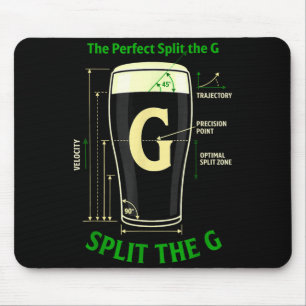 Mousepad Cerveja irlandesa dividiu o trevo do g dia de são