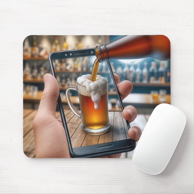 Mousepad Cerveja Portátil No Smartphone (Com mouse)