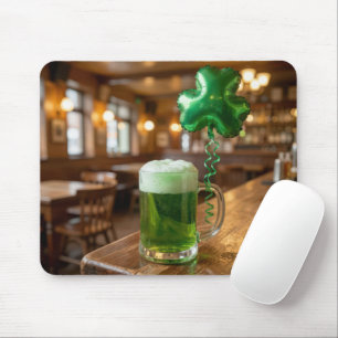 Mousepad Cerveja Verde e Balão do Dia de São Patrício