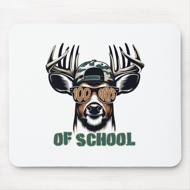 Mousepad Cervo 100 Dias De Escola Professor Aluno Crianças  (Frente)