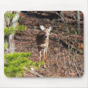 Mousepad Cervo Adorável na Fotografia da Natureza na Flores