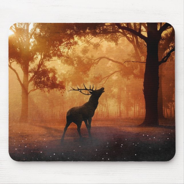 Mousepad Cervo ao Pôr do Sol (Frente)
