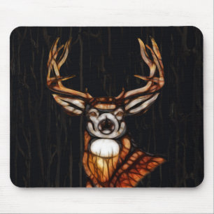 Mousepad Cervo de Madeira Rústico Personalizado País