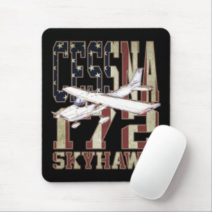 Mousepad Cessna 172 Skyhawk com bandeira Vintage dos Estado