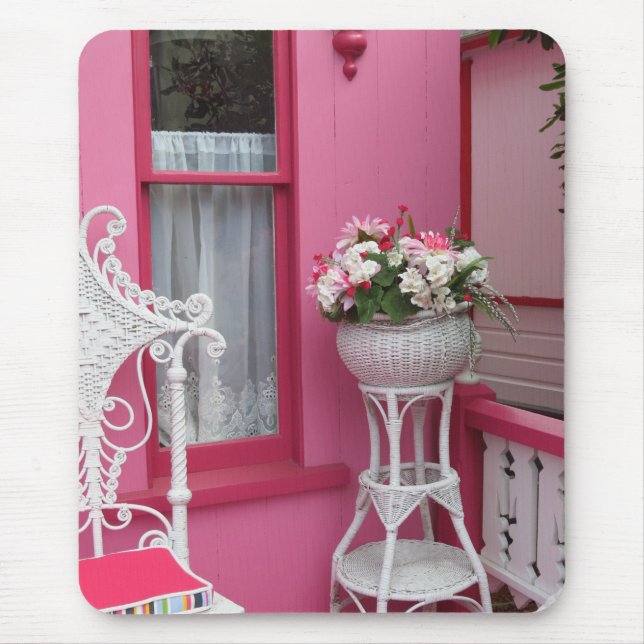 Mousepad Cesta de Flor Branca a Rosa - Vinha de Martha (Frente)