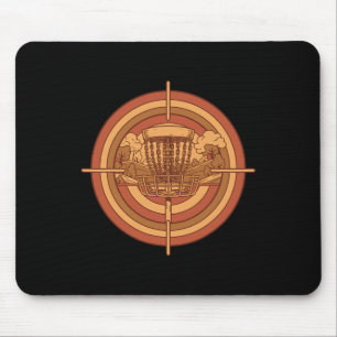 Mousepad Cesto de Disco de Golfe Retro Alvo Disco Voador de