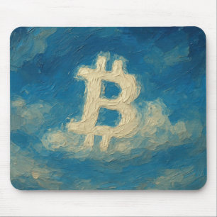 Mousepad Céu Azul Bitcoin (Óleo, Estilo: 3)