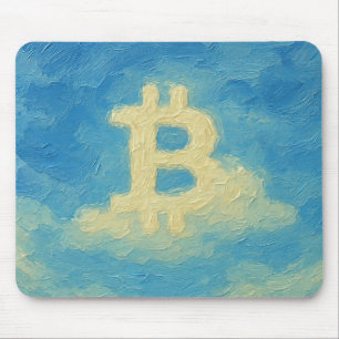 Mousepad Céu Azul Bitcoin (Óleo, Estilo: 4)