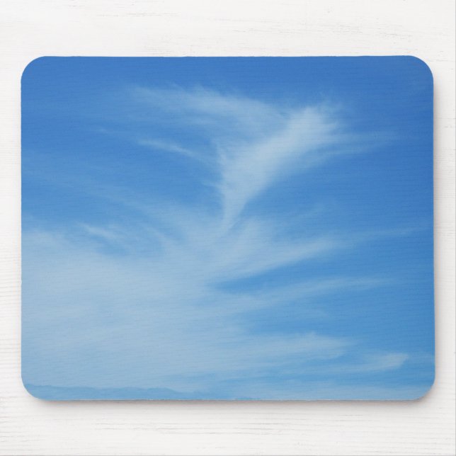 Mousepad Céu Azul com Abstrato de Foto de Nuvens Brancas (Frente)