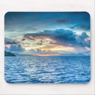 Mousepad Céu Azul sobre Bloco de Mouse de Água - HAMbyWhi