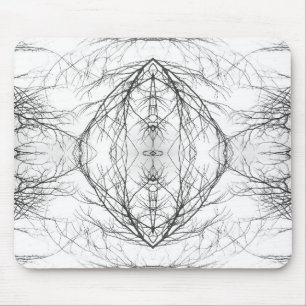 Mousepad Céu Branco Brilhante E Galhos De Árvore