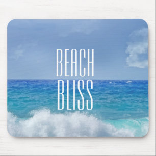 Mousepad Céu clássico Sun do surf da felicidade bonita da