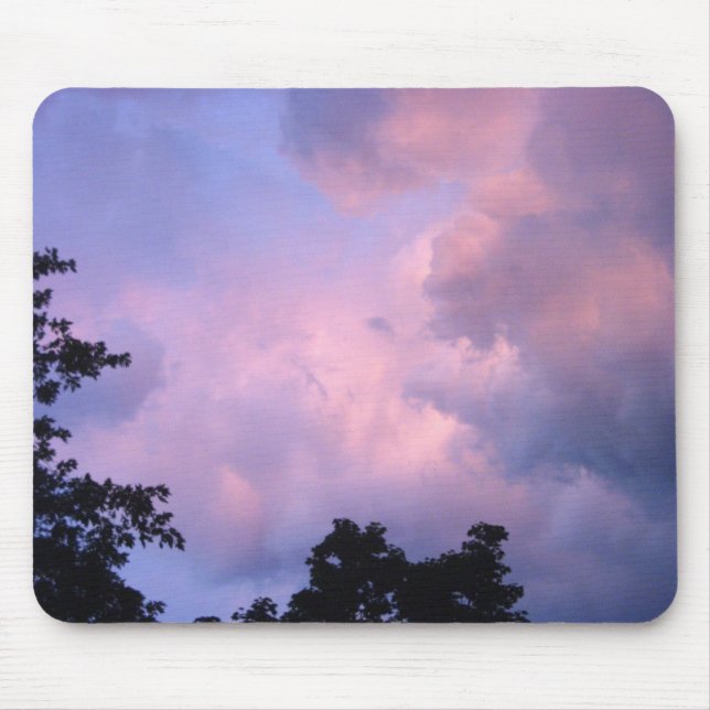 Mousepad Céu cor-de-rosa na noite (Frente)