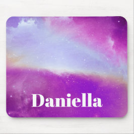 Mousepad Céu Holográfico Roxo Escuro com Nome Personalizado