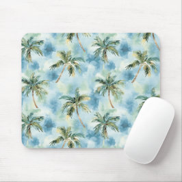 Mousepad Céus Azuis Palmeiras Ilha Tropical  