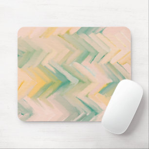 Mousepad Cevão verde rosa. Linha geométrica abstrato modern