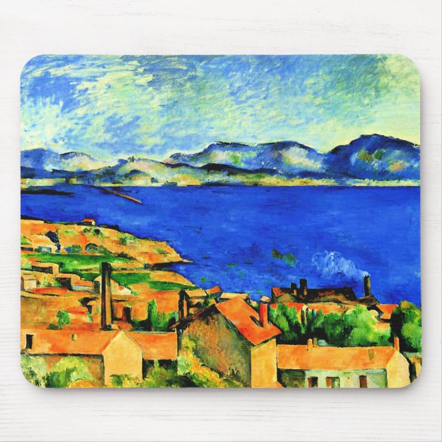 Mousepad Cezanne - Golfo de Marselha, famosa pintura, (Frente)
