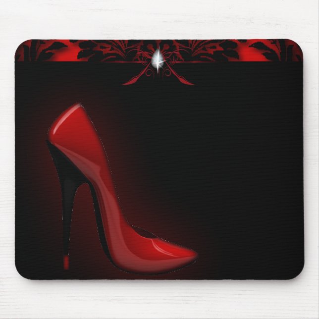 Mousepad chá de panela Stiletto vermelho (Frente)