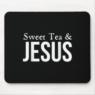 Mousepad Chá Doce Engraçado E Jesus Cristão Inspirado Fé