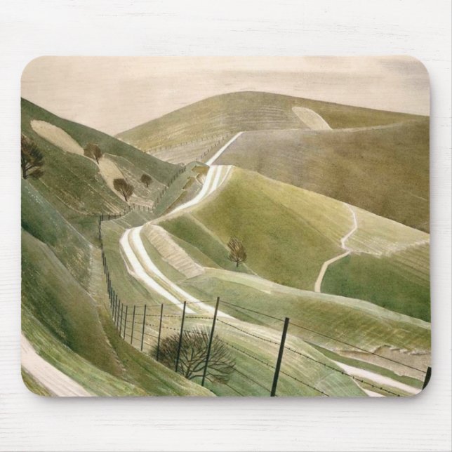 Mousepad Chalk Paths Por Eric Ravilious (Frente)